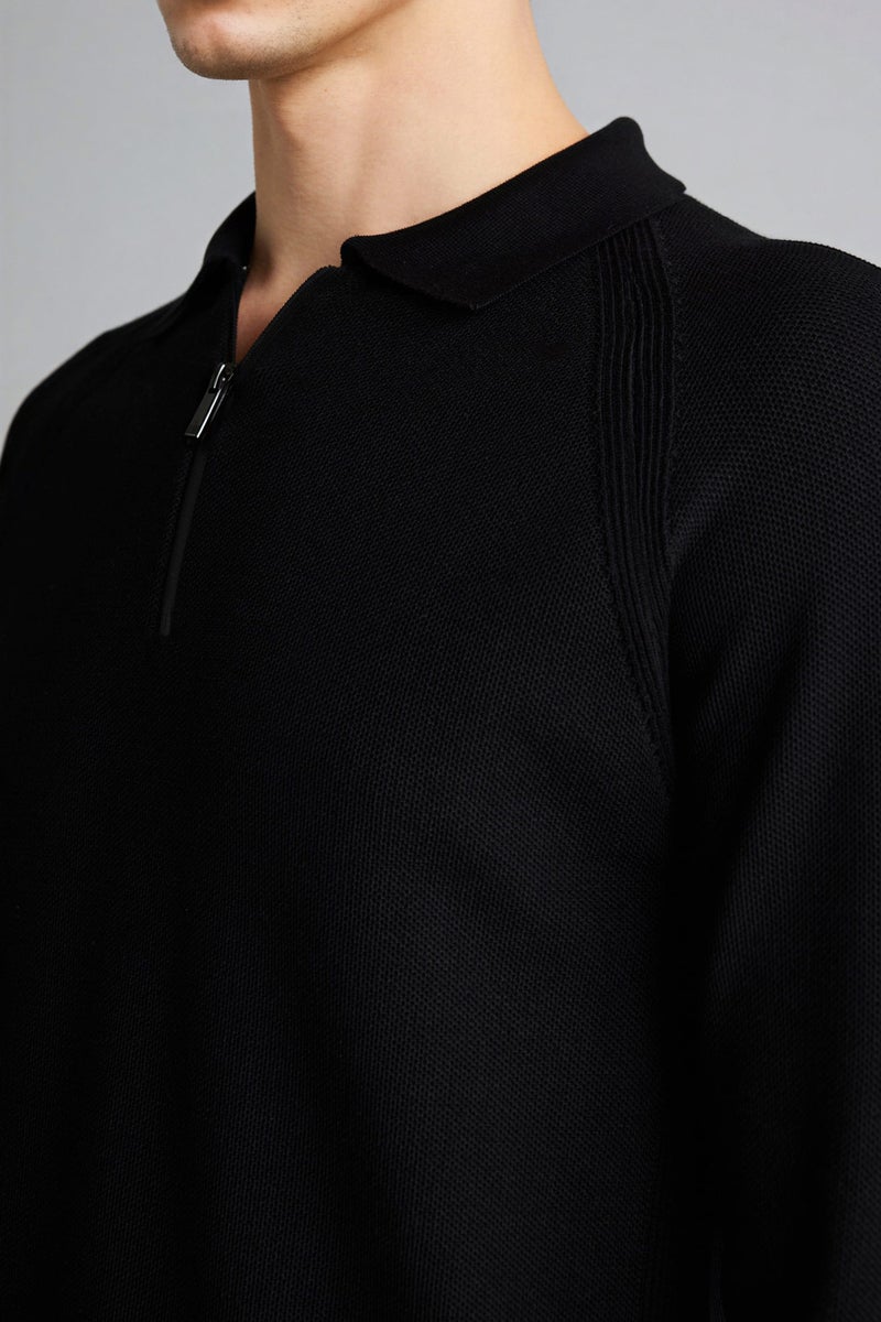 DeFacto Black Man Standard Fit Polo Collar Knitwear Pullover Casual - Image 5